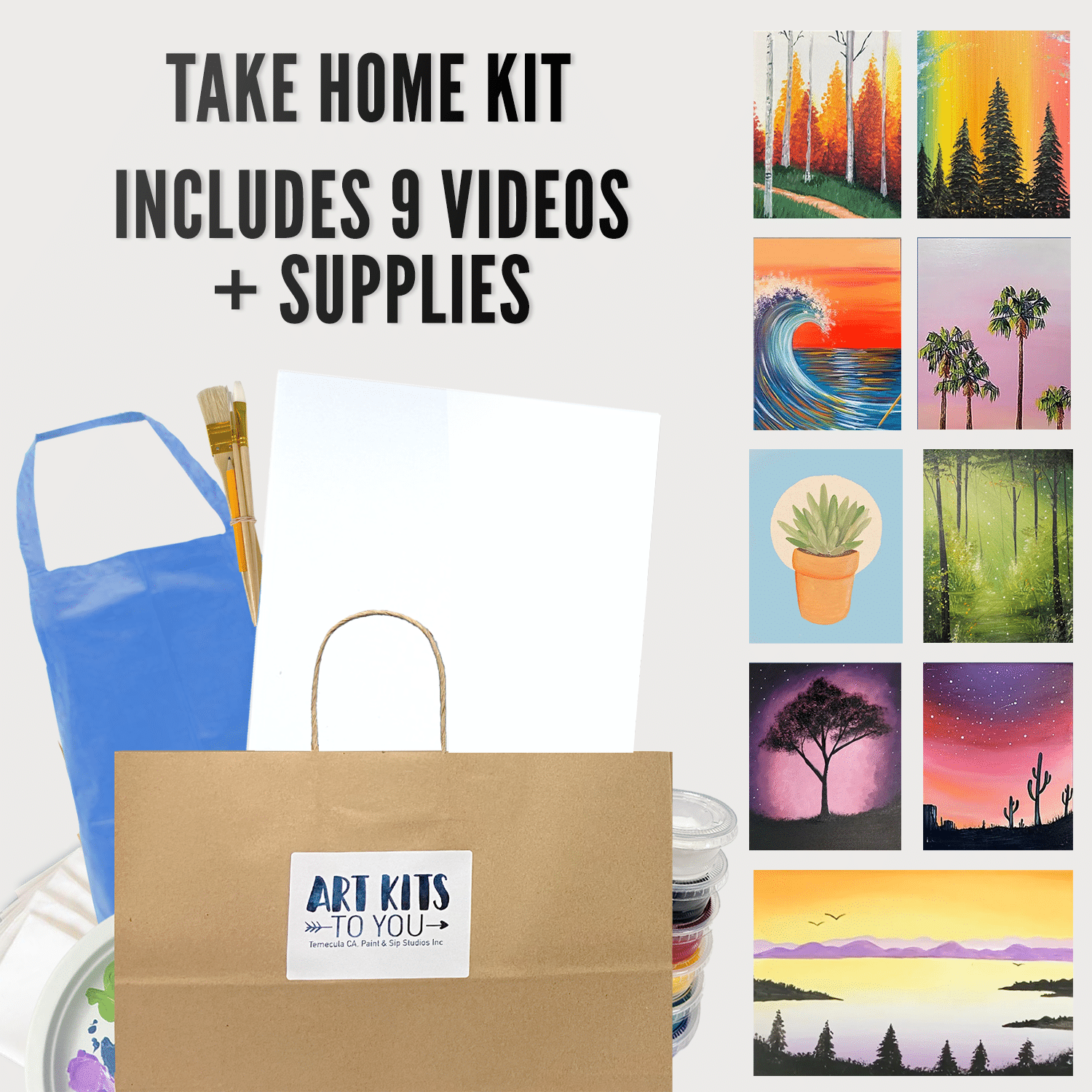 Home Kit 9 Video Bundle  Paint & Sip Studio Temecula
